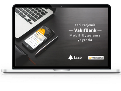 VakıfBank Banner announcement applicaiton design mock up taze