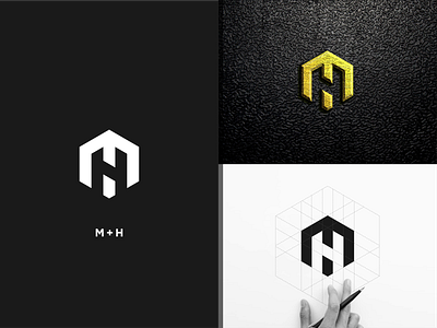 MH HEXAGON LOGO DESIGN