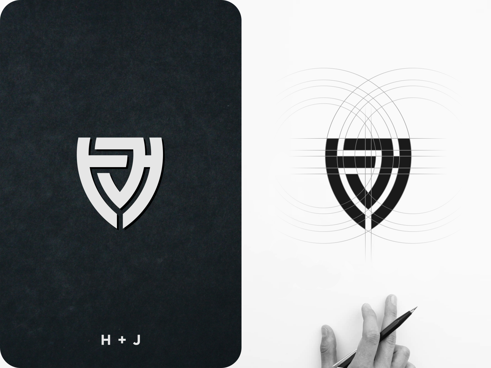 HJ SHILED LOGO DESIGN by Meizzaluna Design on Dribbble