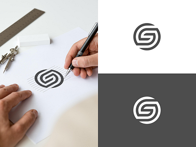 S Monogram branding design flat icon identity illustration lettering logo monogram monogram design monogram logo typography ui ux vector