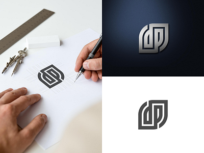 dp Monogram art brand branding clean design flat icon identity illustration lettering logo minimal monogram monogram design monogram logo type typography ui ux vector