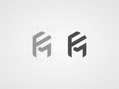 FM Monogram art brand branding clean design flat icon identity illustration lettering logo minimal monogram monogram design monogram logo type typography ui ux vector