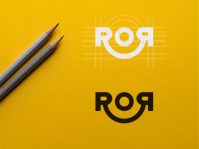 ROR branding clean corporate brand identity design flat icon identity logo minimal monogram monogram design monogram logo type typography vector