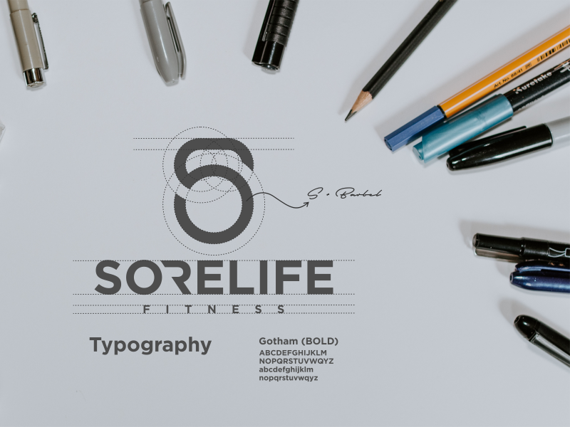 SORELIFE FITNESS logo concept logo design corporatelogo photooftheday corporate brand identity logoworld corporate logo design art type clean minimal icon flat vector monogram logo monogram design monogram identity design branding logo