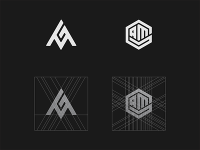 GAM LOGO CONCEPTS. apparel design apparel logo bestlogo bestlogo2020 branding clothing brand clothing label design flat hexagon logo identity logo logoawesome logotype minimal monogram monogram design monogram logo triangle logo vector