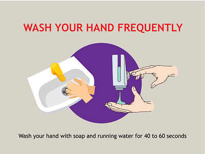 Wash Your Hand Frequently coronavirus coronavirusprevention corporatesafety safetydesign safetysign