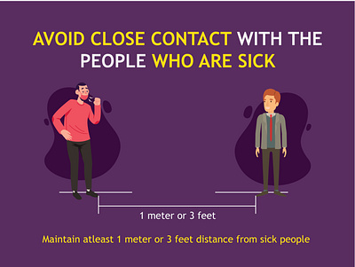 Avoid Close Contact With Sick People coporatesign coronavirus coronavirusprevent designsafetysign healthandsafety safety safetysign sign