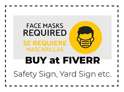 FaceMask Required Sign coronavirus covid 19 emergency fiverr graphicdesign icon set icons manface masks safety sign signage