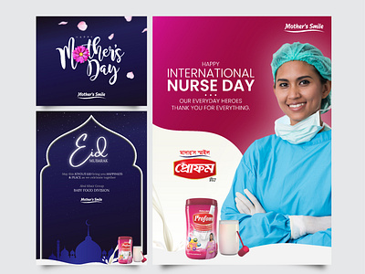 Social Media Banner. Mother's Day | Nurse Day | Eid Al Fitr