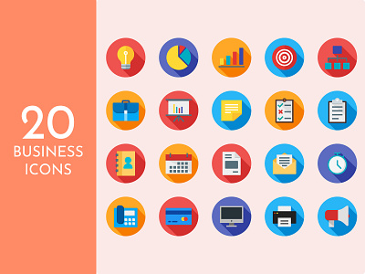 Business Icons (Flat Style)