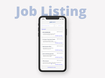 App Job Listing - #Daily ui 50 app app design dailyui design job job listing ui vector