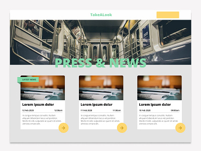 Press Page - daily ui #51 artwork challenge daily dailyui design news press ui vector web