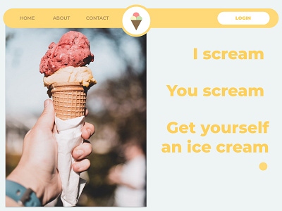 Header Navigation - daily ui 53 artwork challenge daily dailyui design header icecream navigation ui vector web