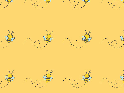 Bee Background Pattern artwork background bee challenge daily dailyui design pattern ui vector