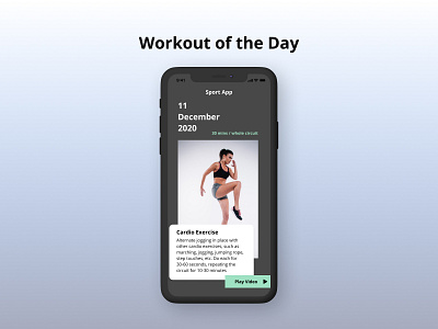 Work out of the day ! - daily #62 app app design artwork challenge daily dailyui design ui vector