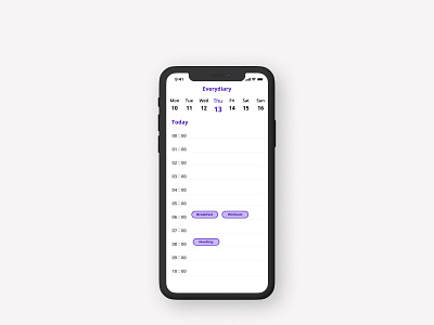 App schedule - daily ui 71 app challenge daily dailyui design schedule ui