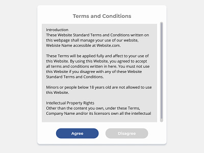 Terms and Conditions - daily ui 89 artwork challenge daily dailyui design terms ui vector web