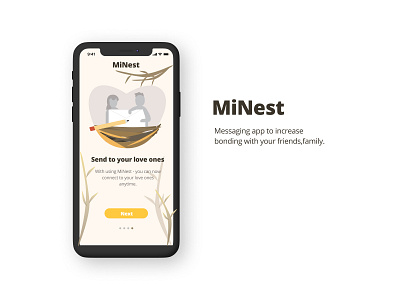 MiNest - messaging app (UI)