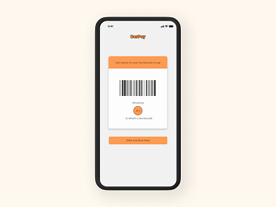 Scan Barcode Screen app card component design scan ui vector