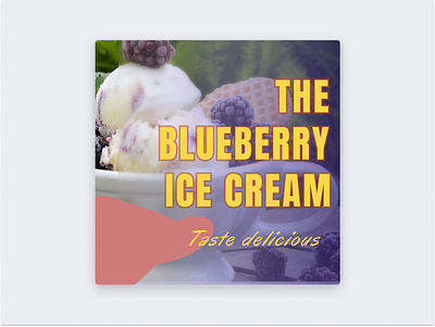 THE BLUEBERRY ICECREAM artwork blueberry icecream typo ui vector