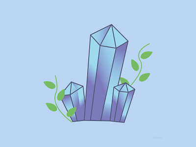 Crystal art artwork blue crystal digital graphic design illustration inspired logo vector