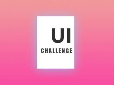 UI Challenge - Coming soon