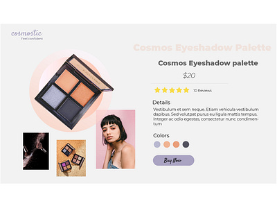 Single item - Eyeshadow Palette (Daily ui Challenge 012) 012 challenge cosmestic dailyui makeup ui