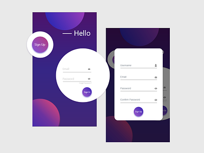 UI-Login/Sign Up by menghan lu on Dribbble