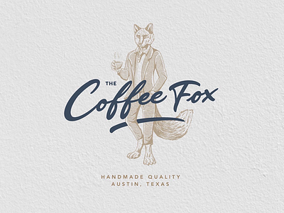 The coffee fox branding design hand drawn handlettering illustration logo typography vintage vintage badge