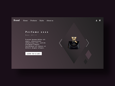 Perfume Web Page design designer designs figma illustrator perfume simple ui ui ux ui design uidesign uiux ux ux design uxdesign web web design webdesign website website design