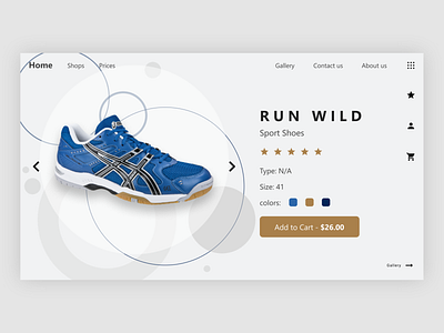 Sport Shoes Product Page design designer modern design shoe product shoe shop shop web design ui ui design ux ux design web web design webdesign website website design