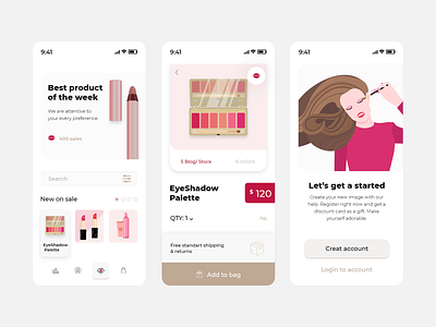 Cosmetics / make up UI app concept app design cosmetics ios app design makeup online shopping product design ui uidesign user inteface