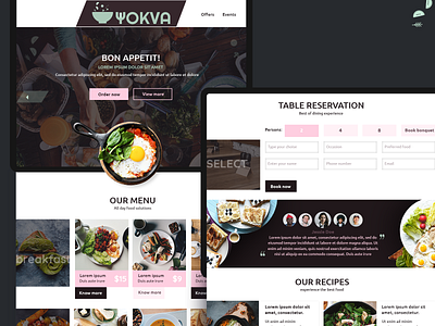 Food Website Design design eating food graphic design healthy interface marketing promotion promotional design reservation restaurant ui uiux user experience web marketing webdesign website