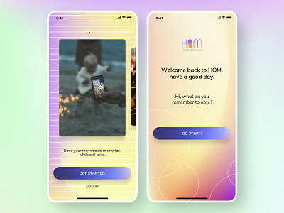 HOM App design - UI Interface app app design application colorpallet concept gradient homa app interface mobile app mobile ui pattern ui uidesign ux visual interface