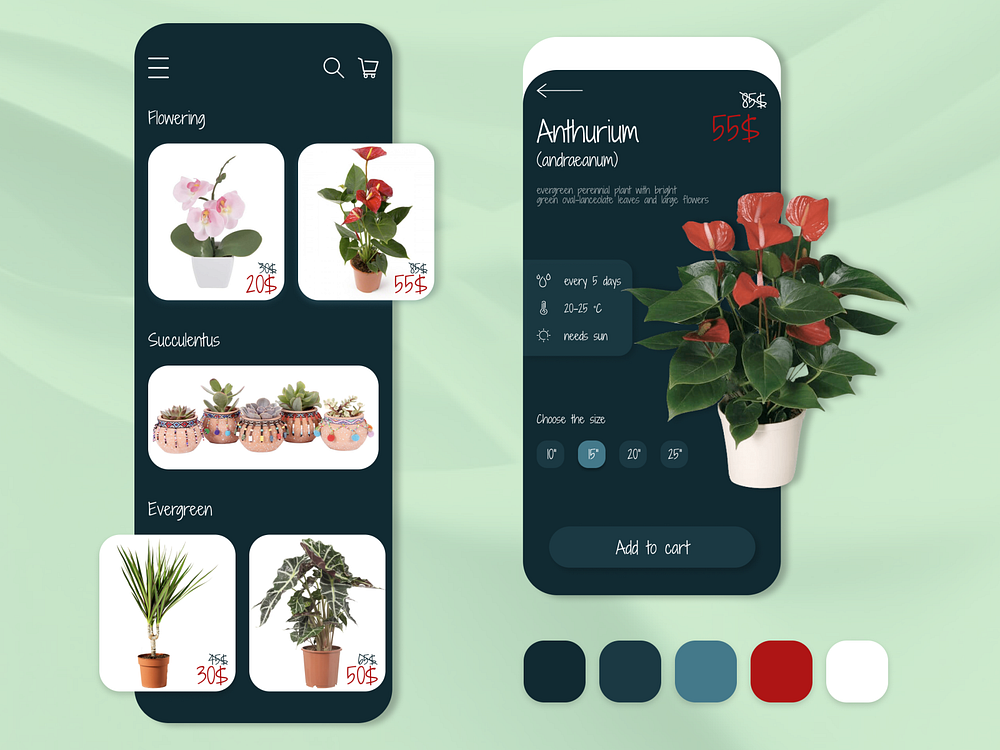 App for flower shop by Marina Rekish on Dribbble