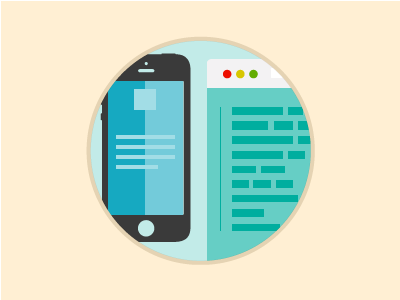 Mobile Development browser development illustration mobile vector