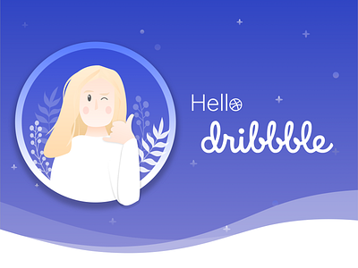 Hello Dribbble! artwork design hello dribbble hello world illustration sketch vector