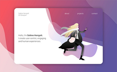 Landing page - Portfolio design portfolio gradients illustration landing page portfolio portfolio site sketch ux design