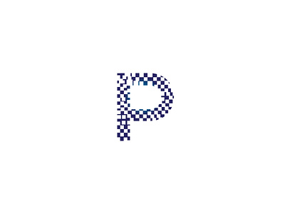 P pixelated logo