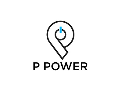 p power ai design flat icon illustrator logo logo design p logo power power logo vector