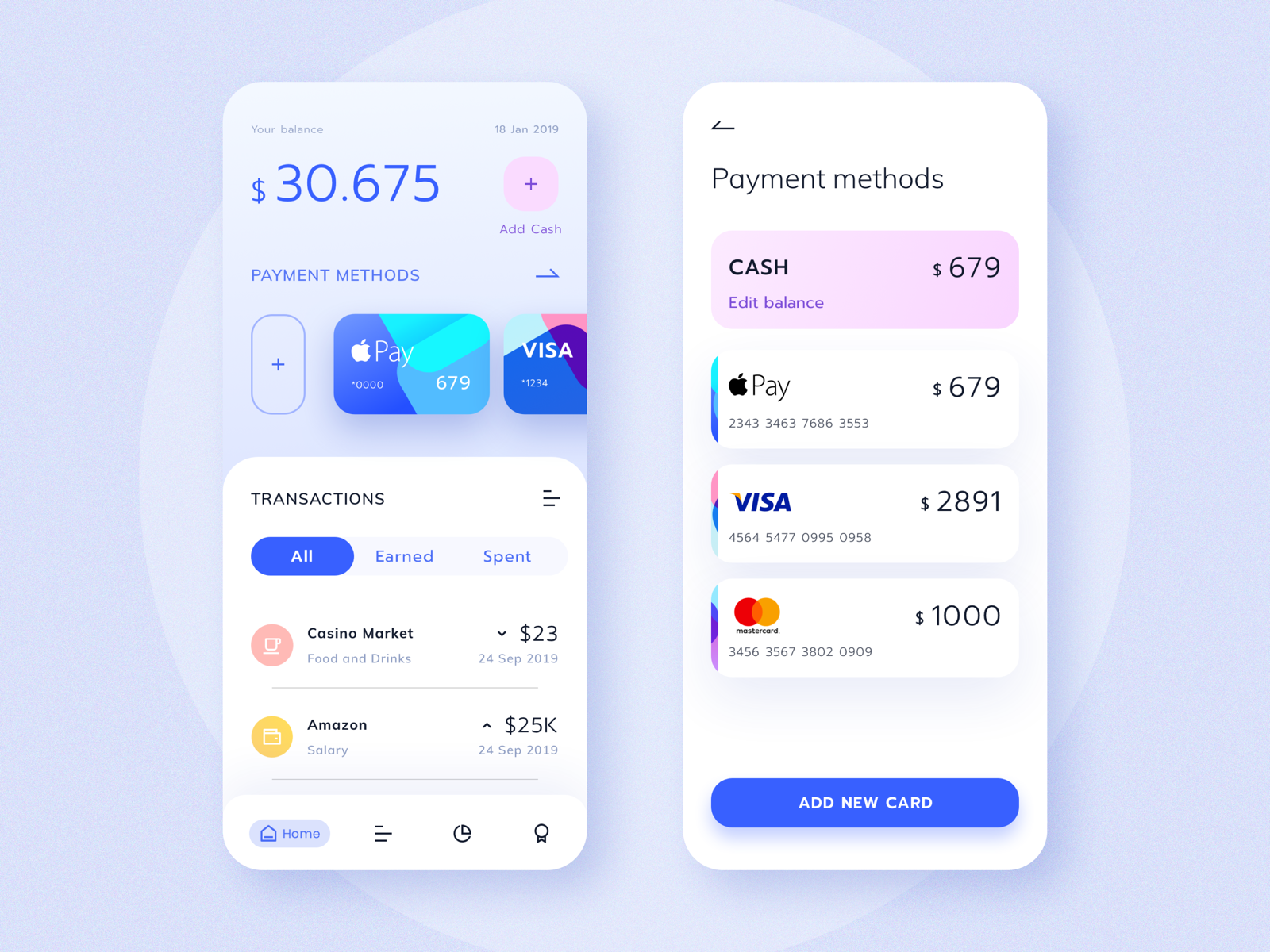 Banking App by Zoia Labuzova on Dribbble