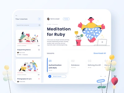 Education Platform character clean concept courses creative dashboad design digital illustration digital learning education app education website flat illustration minimal skillshare typography ui design uiux ux design web design