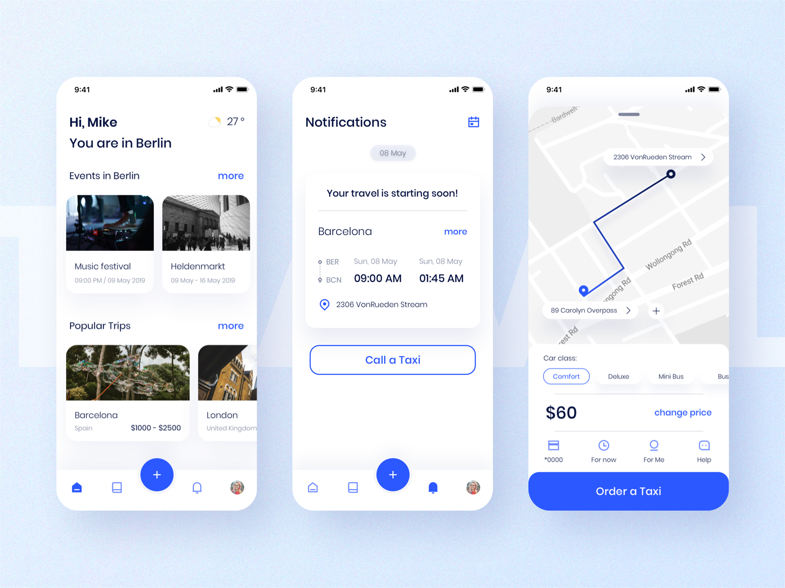 Trip Planner by Zoia Labuzova on Dribbble