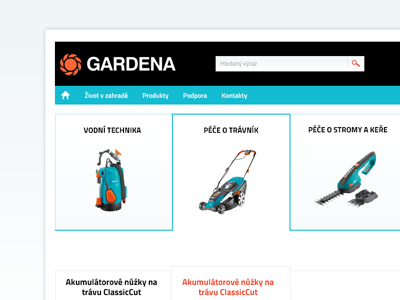 Gardena Shop e commerce flat gardena metro style minimalist shop website