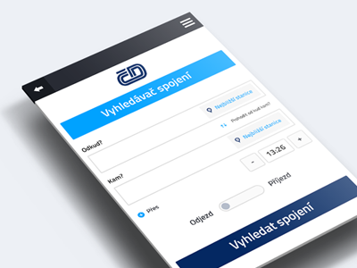 Czech Railways app app clean czech railways app design flat