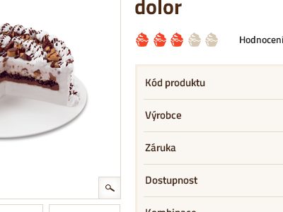 Sweet E-commerce cake e commerce e shop pixel perfect shop sweet visualcreative.cz