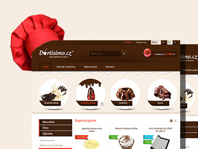 Dortisimo.cz cake e commerce chokoflex smartflex sweet