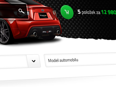 Tuning Store car carbon clean e commerce modern online store shop tuning visualcreative.cz webdesign