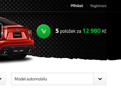 Tuning Store car carbon clean e commerce modern online store shop tuning visualcreative.cz webdesign