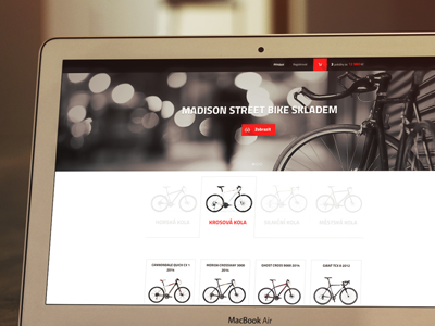 Bike online store bicycles clean ecommerce eshop flat modern redesign shop visualcreative